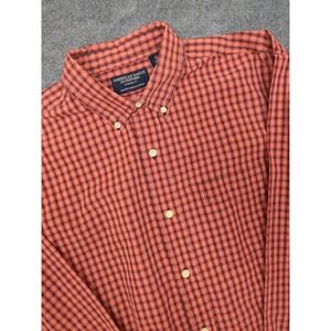 American Eagle Outfitters‎ Mens Plaid Button Down Shirt Medium Red